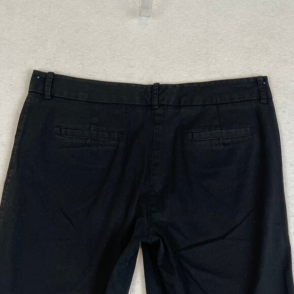 Sandro Women’s Wide Leg Black Cropped Chinos Side Buttons Size 10 Designer - Picture 4 of 9